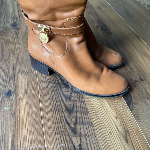 Michael Kors Sz 8.5 Brown Leather Boots - Picture 8 of 8